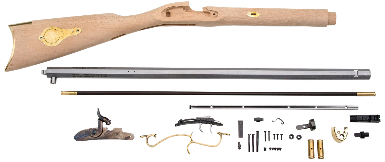 Traditions KRC52408 St. Louis Hawken Rifle Kit 50 Cal 28" Sidelock Action