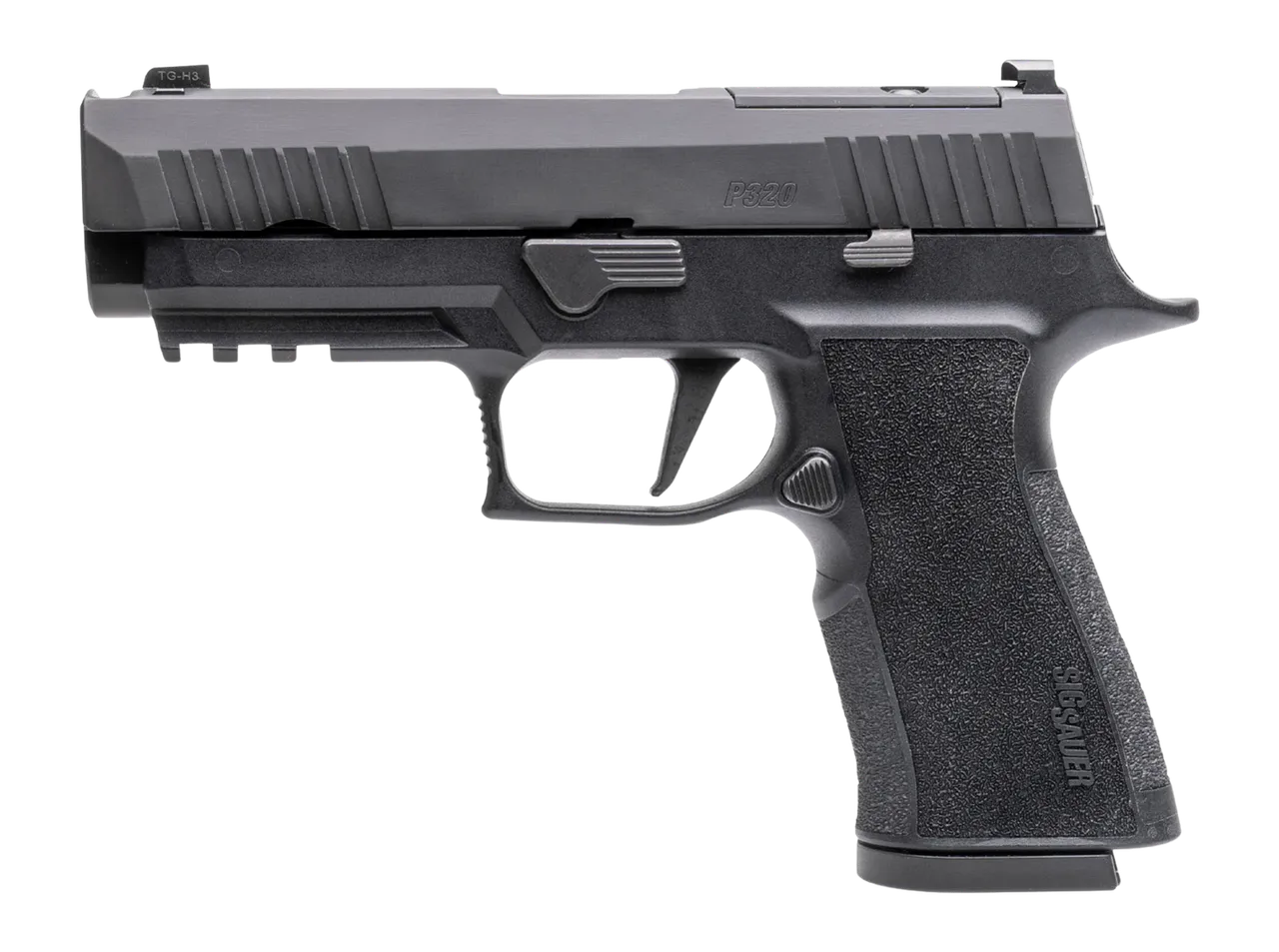 Sig Sauer 320XCA10COMP10 P320 XTen Carry Comp 10mm Auto 10+1 3.80" Black Nitron Optic Ready/Single Port Integrated Expansion Slide, Black Stainless Steel Frame w/Picatinny Rail, XSeries Carry Length M