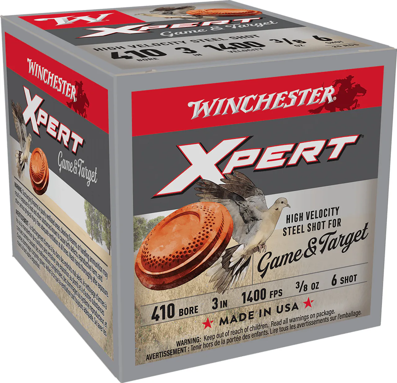 Winchester Ammo WE413GT6 Super X Xpert High Velocity 410Gauge 3" 3/8oz 6Shot 25 Per Box/10 Case