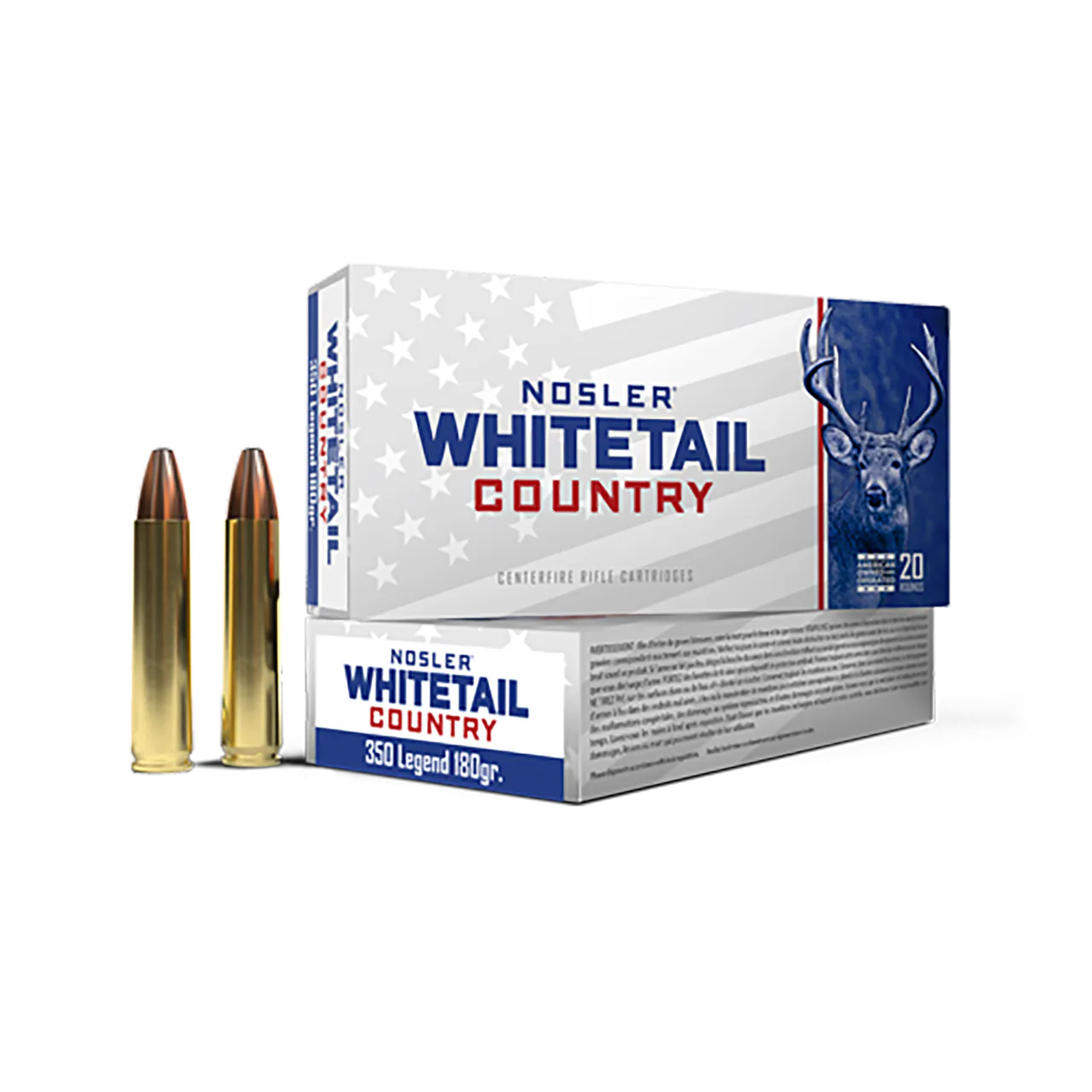 Nosler 40130 Whitetail Country  350Legend 180gr 20 Per Box/10 Case