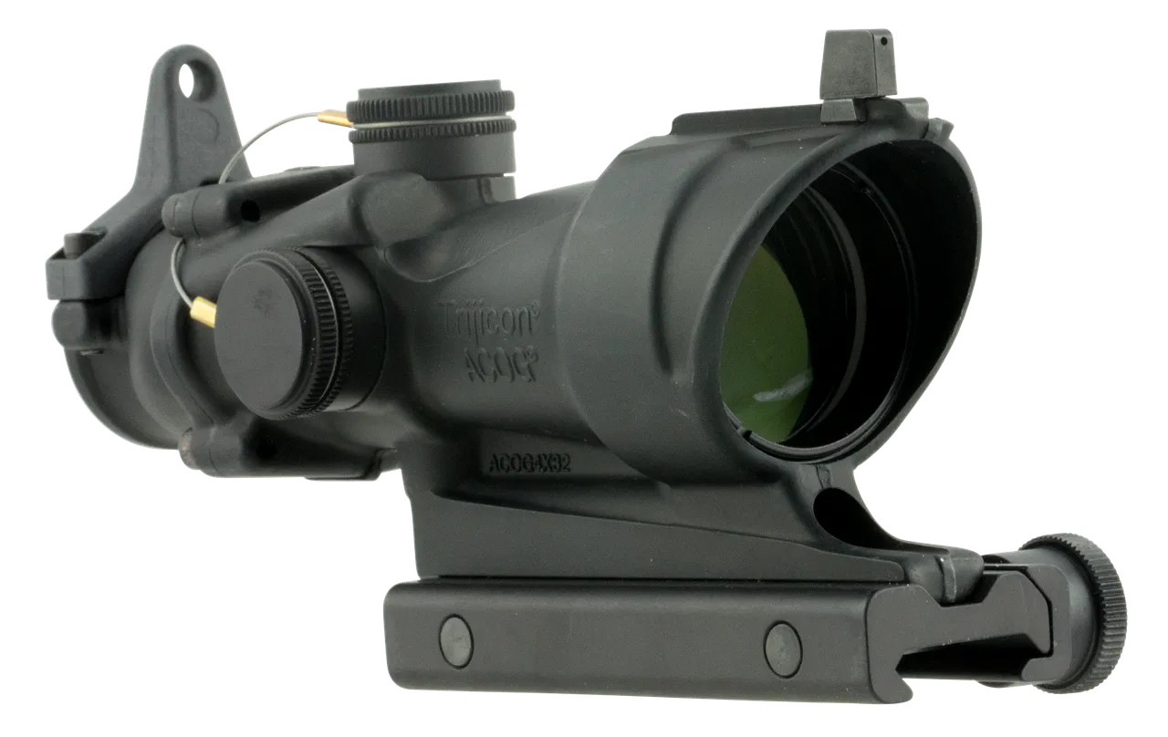 Trijicon 100091 ACOG Black Hardcoat Anodized 4x32mm Illuminated Amber Crosshair 223 Reticle