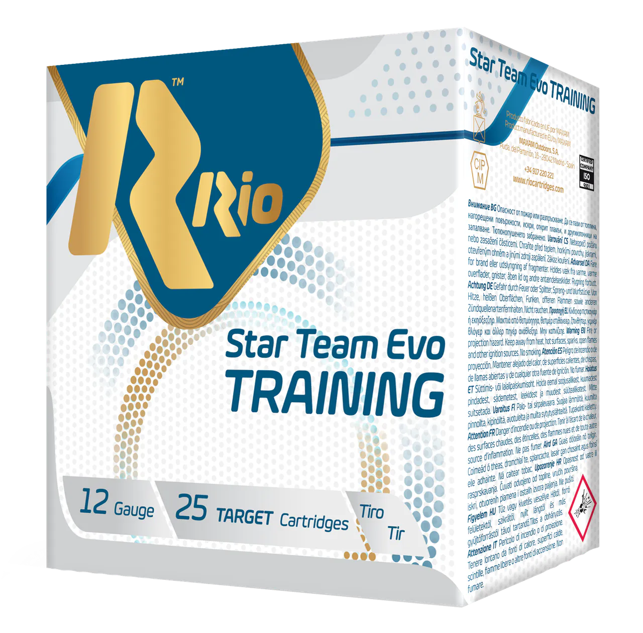 Rio Ammunition STT24LT8 Star Team Training 24 Light 12Gauge 2.75" 7/8oz 8Shot 25 Bx/10 Case