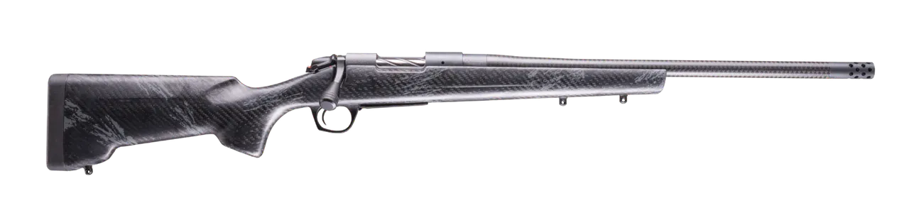 Bergara Rifles B14S1215CF B-14 Cima CF 25 Creedmoor 4+1 20" Carbon Fiber CURE Threaded Barrel, Sniper Gray Cerakote Steel Drilled & Tapped Receiver, Carbon Fiber w/Black & Gray Sponge Accents RTM Spor