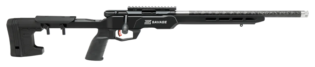 Savage Arms 70856 B Series Precision Lite Full Size 17 HMR 10+1 18" Carbon Fiber Heavy Barrel, Matte Black Picatinny Rail Carbon Steel Receiver, M-LOK Handguard, Black MDT Chassis Aluminum Stock, Blac