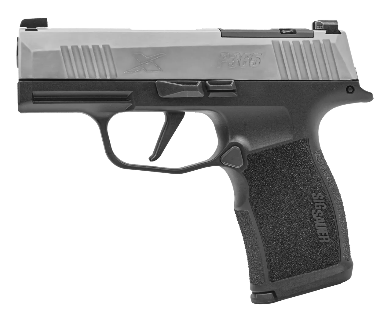 Sig Sauer 365X9SXR3P P365X Micro-Compact Frame 9mm Luger 12+1 3.10" Steel Barrel, Stainless Steel Optic Ready/Serrated Slide, Black Stainless Steel Frame w/Accessory Rail, Polymer Grip