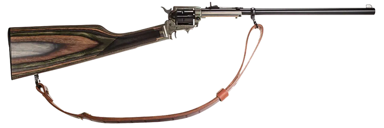 Heritage Mfg BR226CH16HS-LS Rough Rider Rancher Full Size 22 LR 6rd 16.12" Black Oxide Barrel, Color Case Hardened Aluminum Receiver, Camo Laminate Fixed Wood Stock, Right Hand