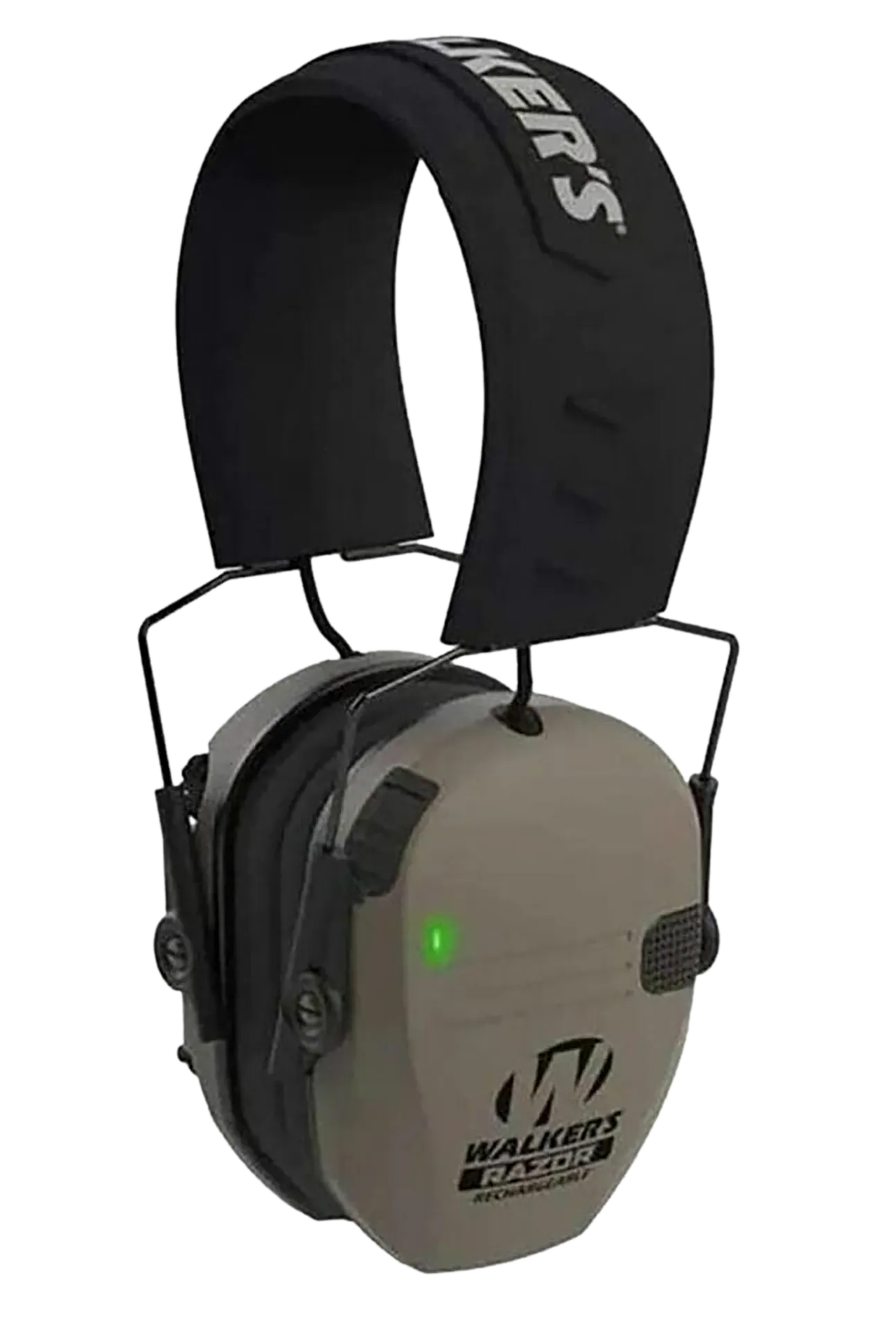 Walker's GWPRSEMRCFDE Razor Rechargeable Electronic Muff 21 dB Over the Head Flat Dark Earth/Black Polymer