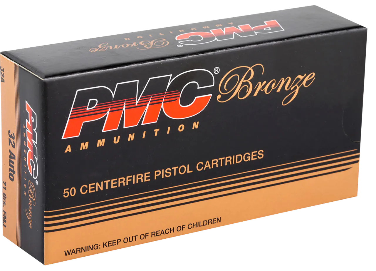 PMC 32A Bronze 32ACP 71gr Full Metal Jacket 50 Per Box/20 Case