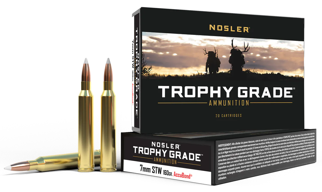 Nosler 60047 Trophy Grade  7mmSTW 160gr Nosler AccuBond 20 Per Box/10 Case