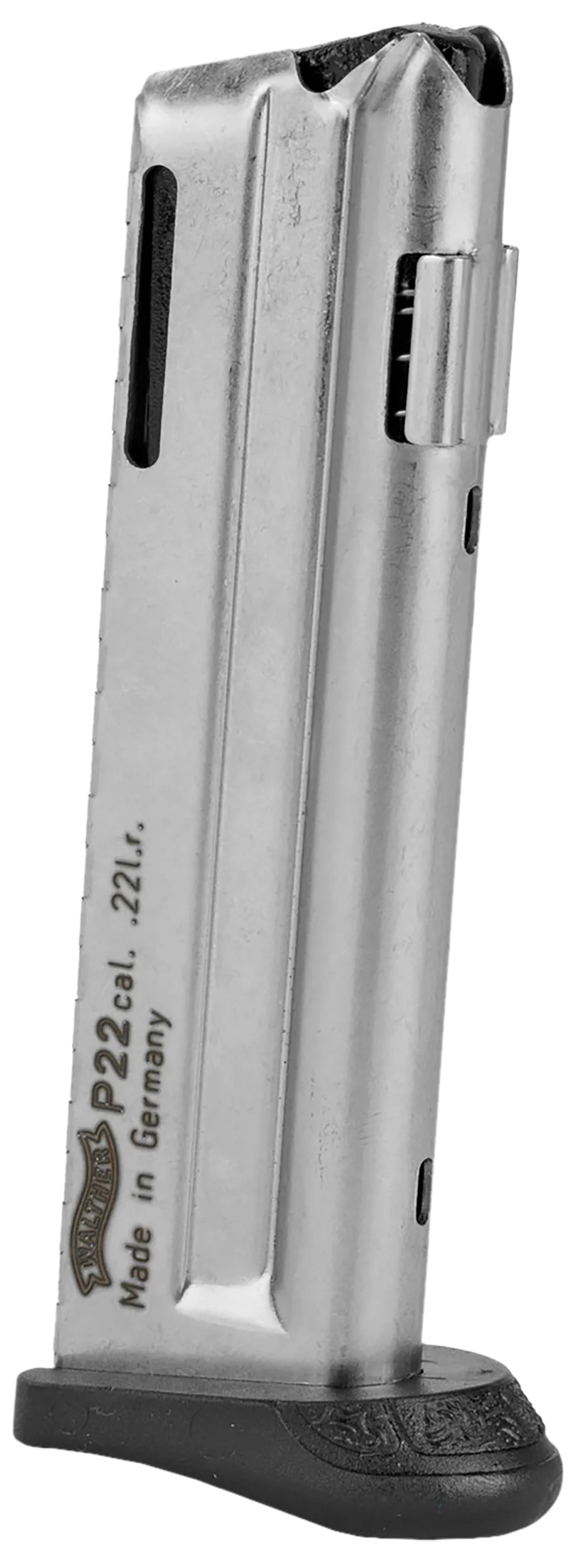 Walther Arms 512604 P22  10rd Detachable w/Finger Rest 22 LR Black Steel