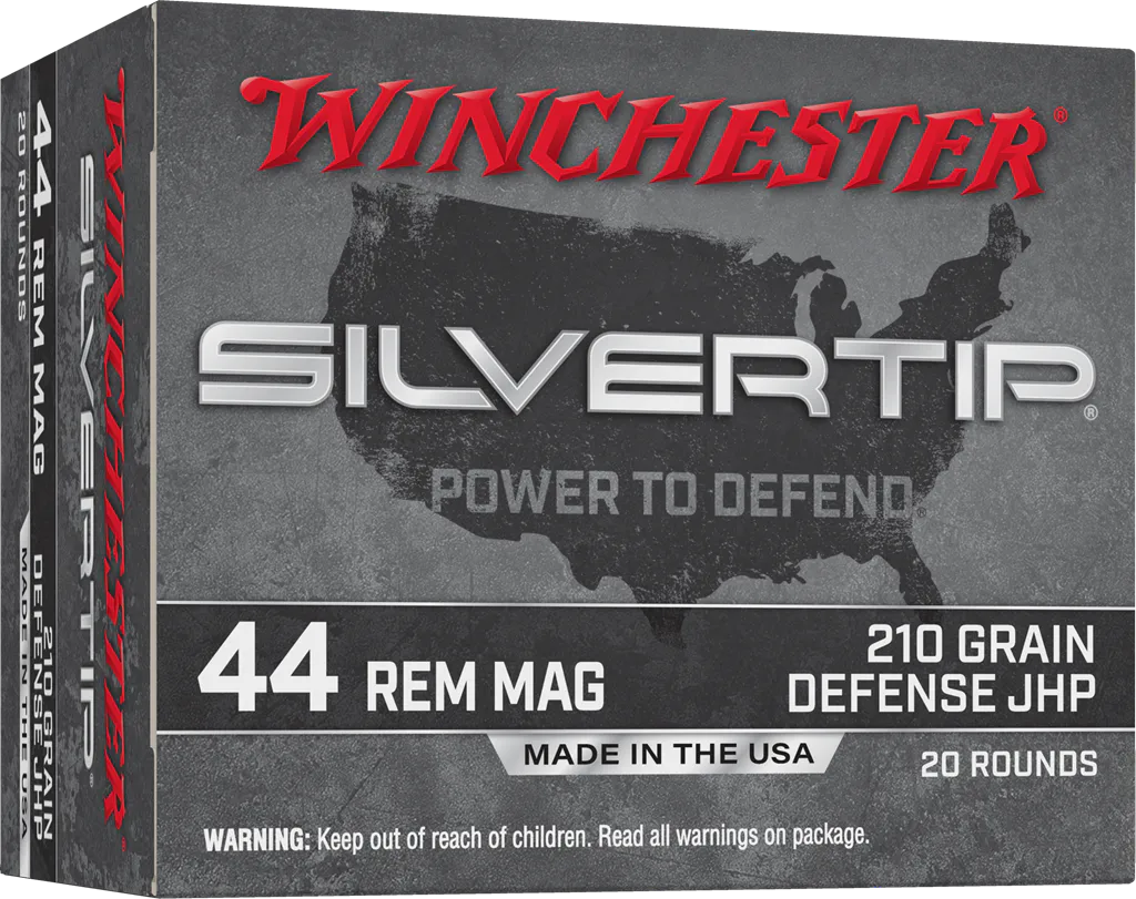 Winchester Ammo W44MST Silvertip 44RemMag 210gr Jacketed Hollow Point 20 Per Box/10 Case