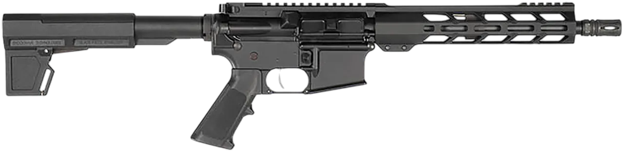 Hi-Point HP15P300BLK HP 15P 300 Blackout 30+1 10.50" Black Threaded Barrel, Black Aluminum Receiver w/Picatinny Rail, M-LOK Handguard, Blade Black Polymer Brace, Black Polymer Grip