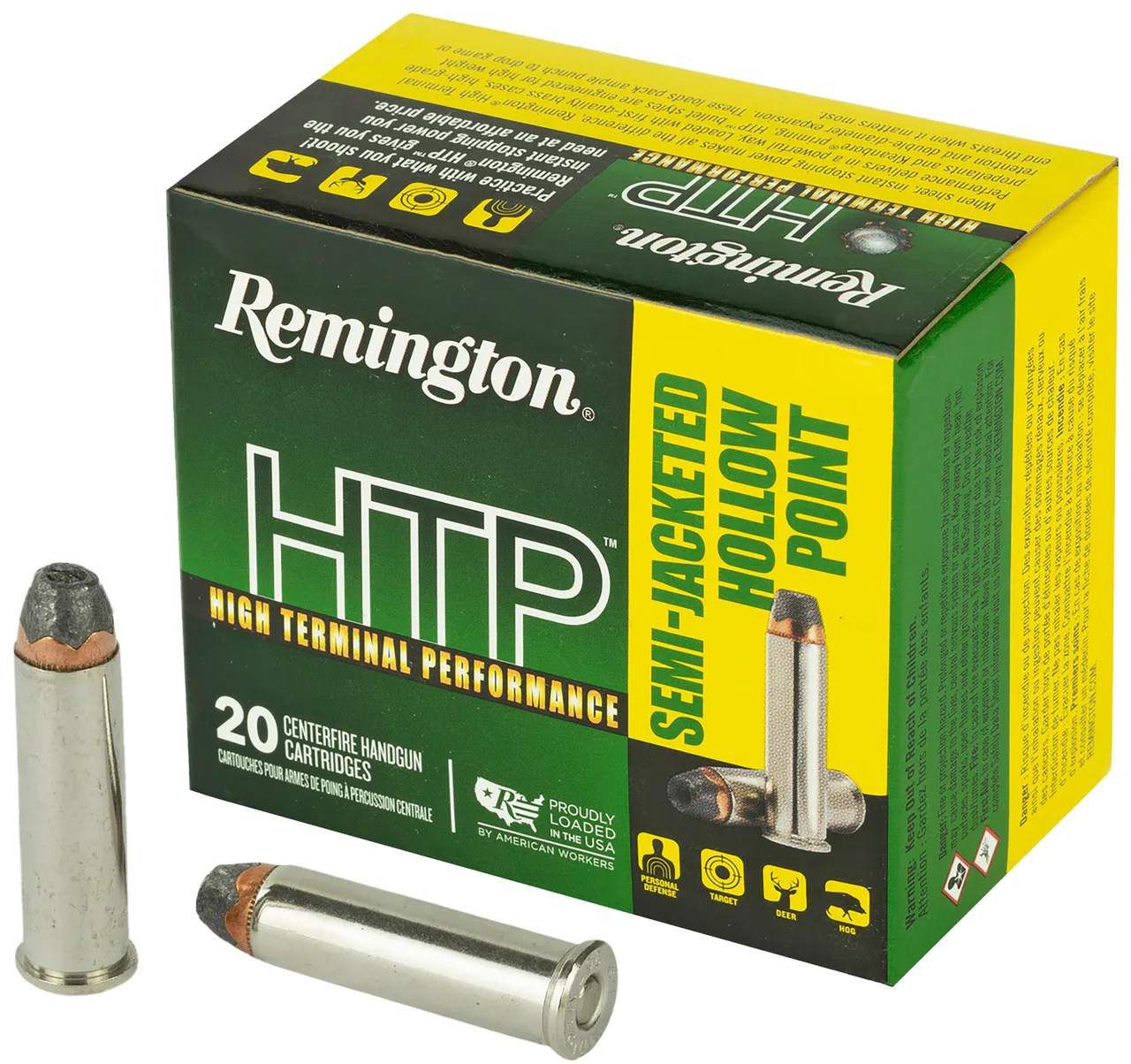 Remington Ammunition 22231 HTP  357Mag 158gr Semi Jacketed Hollow Point 20 Per Box/25 Case