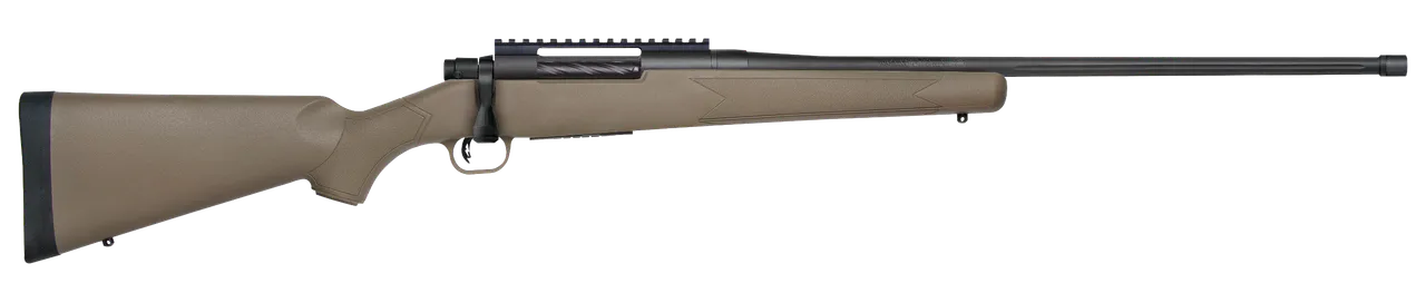 Mossberg 28170 Patriot Predator 7mm PRC 3+1 24" Matte Blued Threaded Barrel, Matte Blued Picatinny Rail Stainless Steel Receiver, Fixed Flat Dark Earth Synthetic Stock, Right Hand