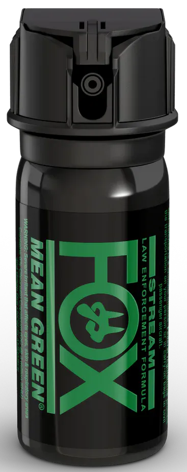 Fox Labs 156MGS Mean Green Capsaicinoids 2 oz Black Spray Features Green Staining To ID Assaliant