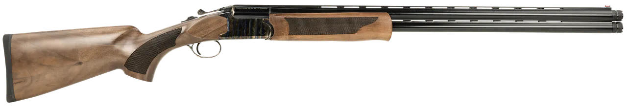 Pointer KAR41028HT Acrius  Full Size 410 Gauge Break Open 3" 2rd 28" Black Over/Under Vent Rib Barrel, Color Case Hardened Steel Receiver, Fixed Turkish Walnut Stock, Ambidextrous