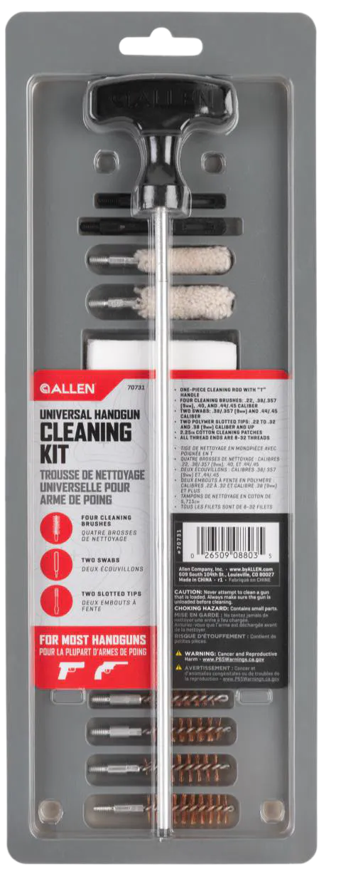 Allen 70731 Universal Cleaning Kit 22-44/45 Handgun