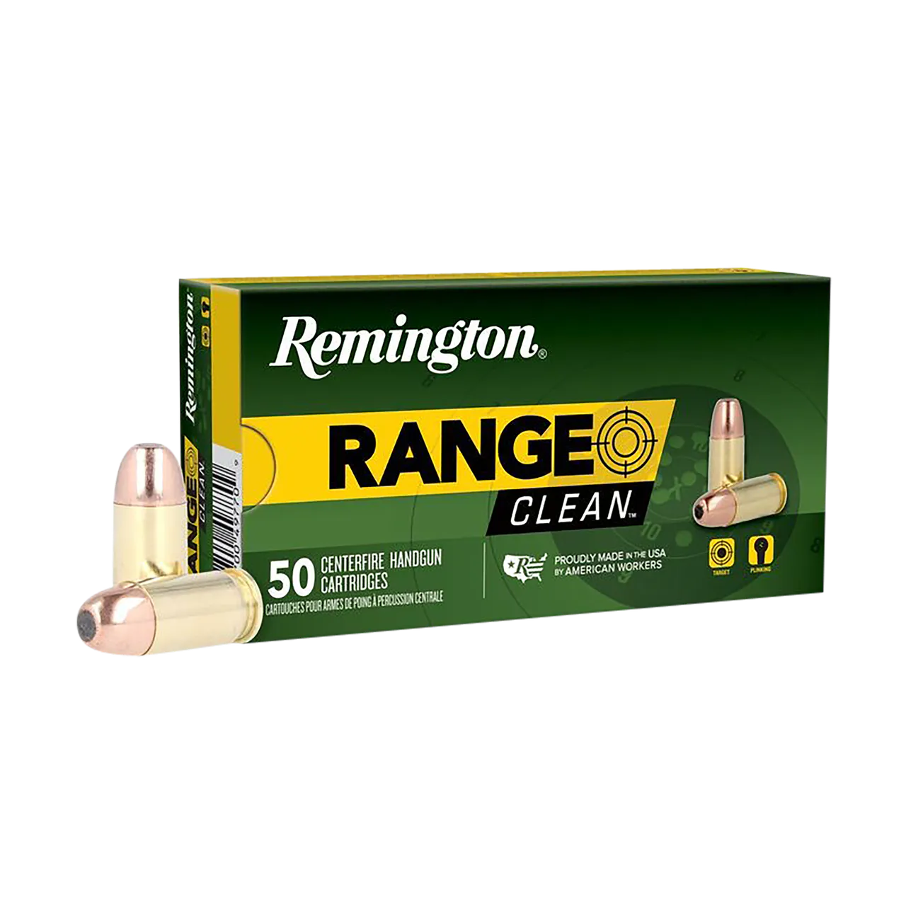 Remington Ammunition 27685 Range Clean 40S&W 180gr Flat Nose Enclosed Base 50 Per Box/10 Case