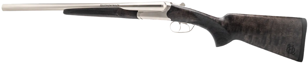 Heritage Mfg BL1218NI Badlander  12 Gauge Break Open 2rd 18.50" Nickel Side By Side Barrel & Receiver, Fixed Turkish Walnut Wood Stock