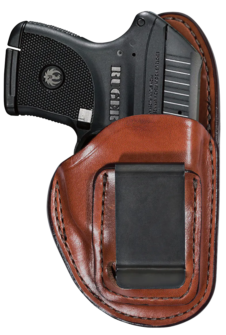 Bianchi 19235 100 Professional IWB Size 11 Tan Leather Belt Clip Compatible w/Glock 19/23/Ruger Security-9 Belt 1.75" Wide Left Hand