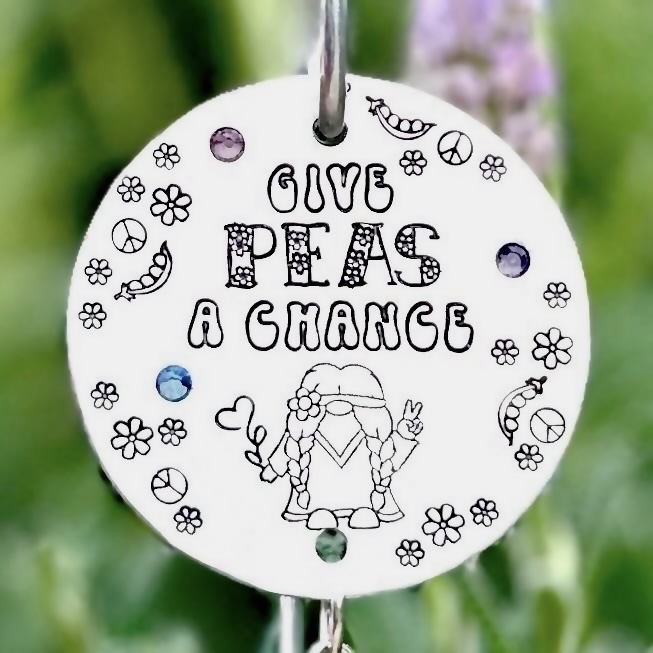 "Give Peas A Chance" Garden Art
