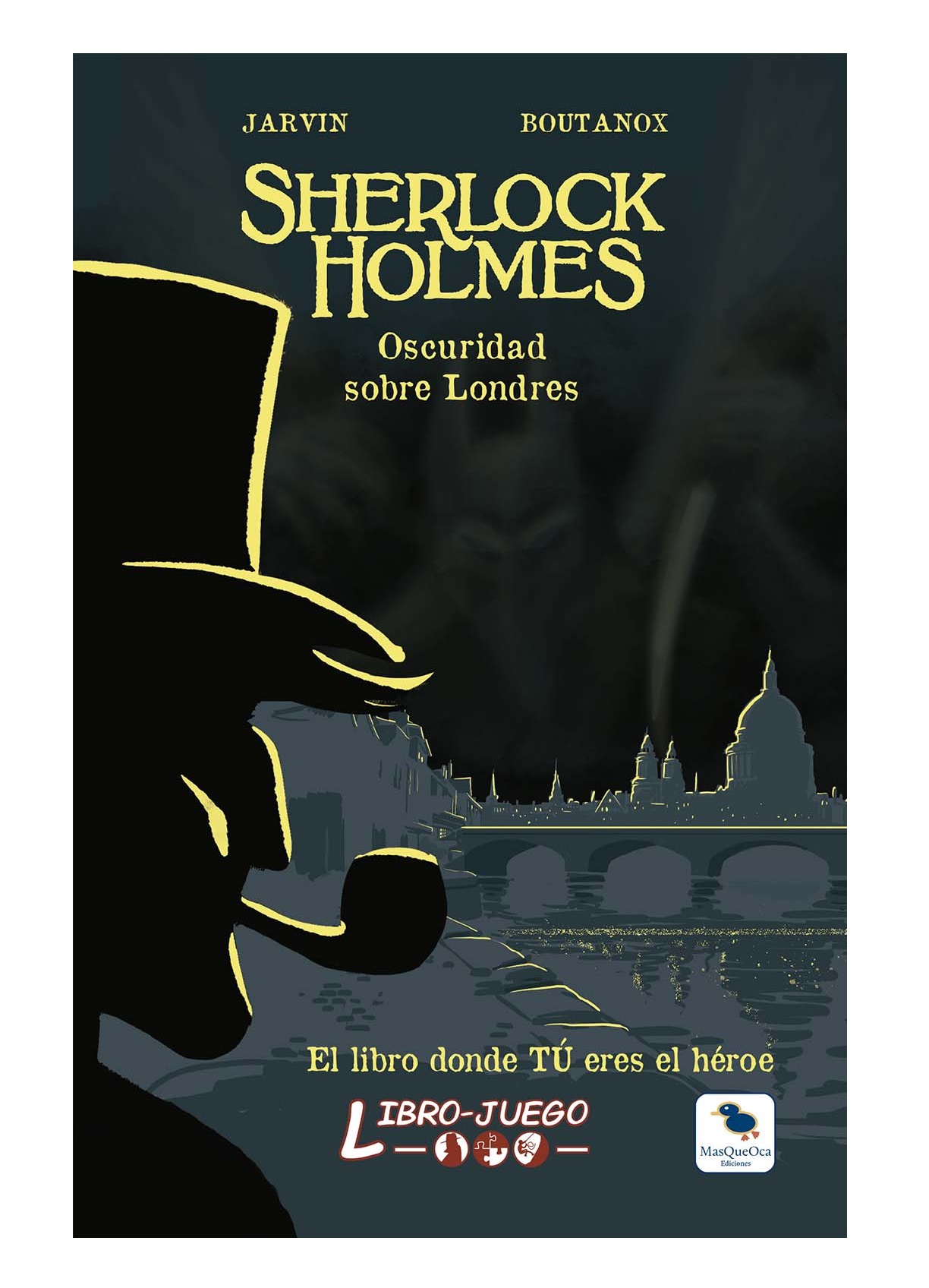 Libro juego Sherlook Holmes Oscuridad sonbre Londres juego de mesa moderno en Colombia