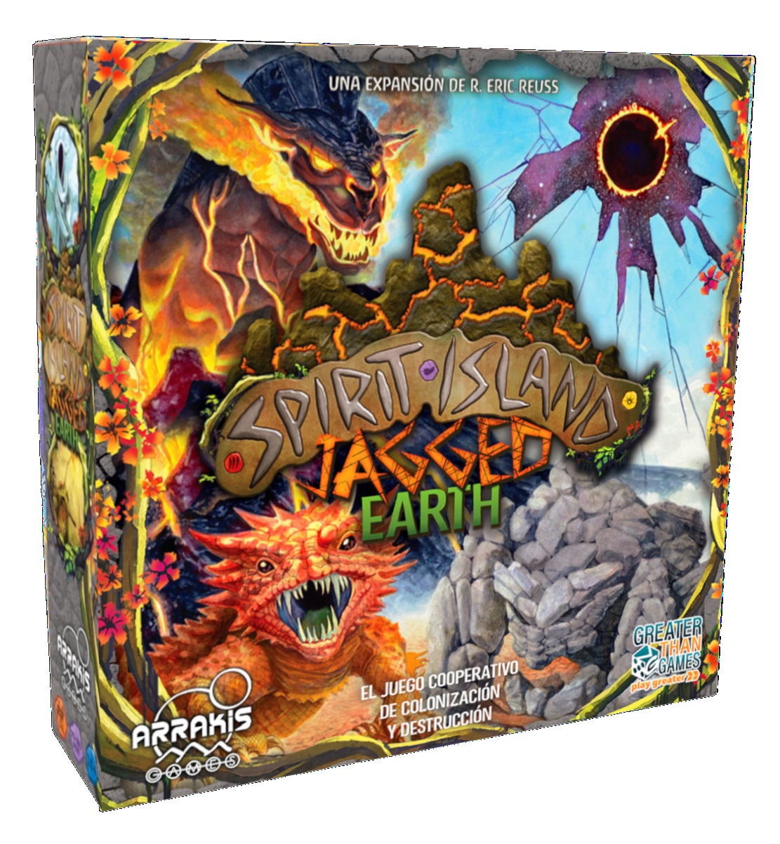 Spirit Island Jagged Earth juego de mesa moderno en Colombia