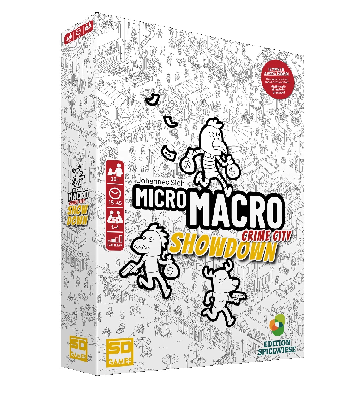 MicroMacro Showdown juego de mesa moderno en Colombia