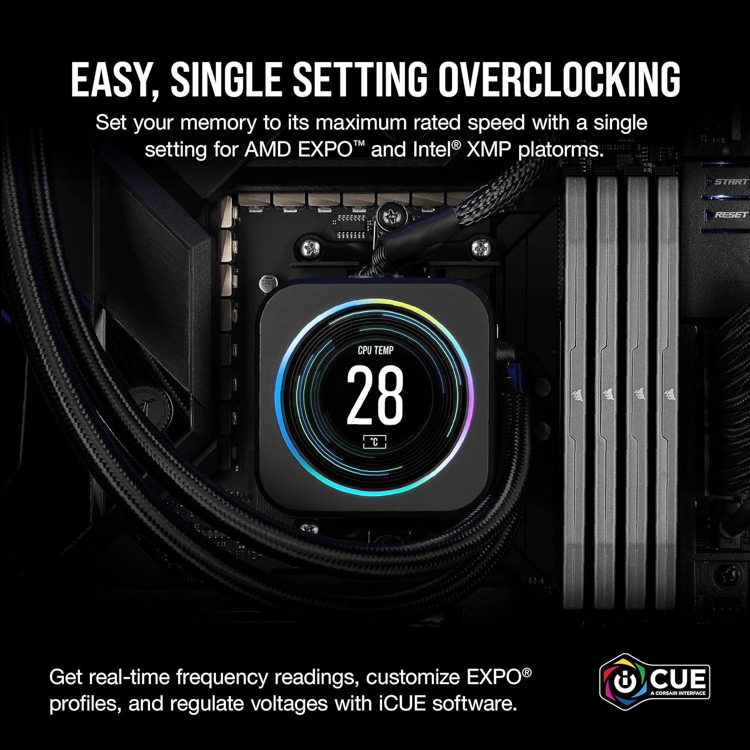 CORSAIR Memória Vengeance DDR5 RAM 16GB (1x16GB) 6000MHz CL36-44-44-96 1,35V AMD Expo Intel XMP 3.0 Desktop Computer Memory – Cinza (CMK16GX5M1E6000Z36) — imagem 4 de 6