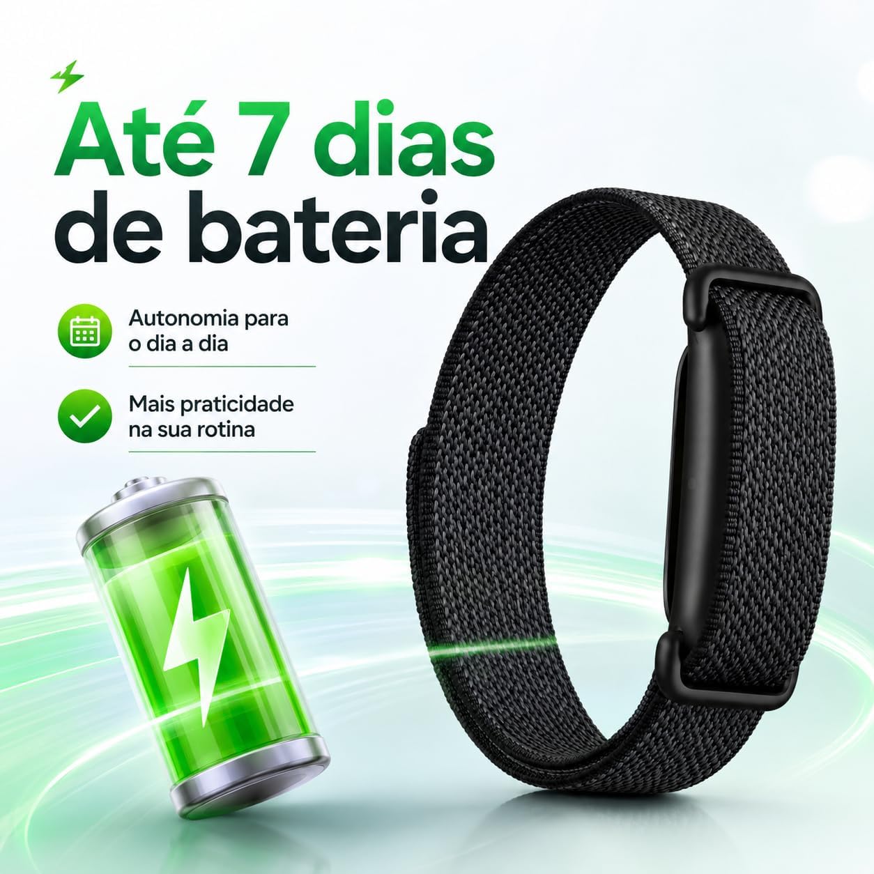 GOOGLE FITBIT AIR - Pulseira Inteligente Smartband com Monitoramento Fitness, Frequência Cardíaca, Análise do Sono, Coaching por IA e Bluetooth 5.0. — imagem 4 de 6