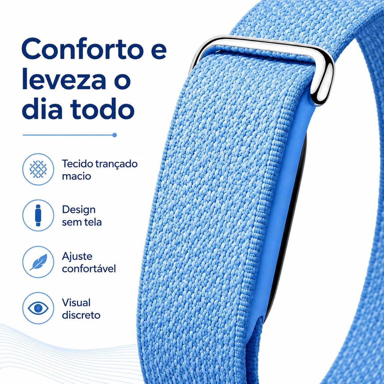 GOOGLE FITBIT AIR- Pulseira Inteligente Lavanda Smartband com Monitoramento Fitness, Frequência Cardíaca, Análise do Sono, Coaching por IA e Bluetooth 5.0. — imagem 4 de 6