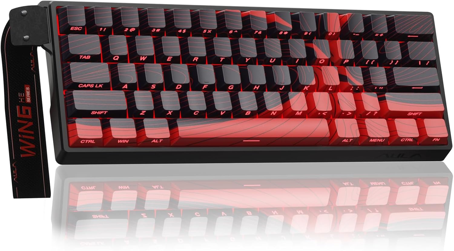 AULA WIN60 HE MAX - Teclado Mecânico para Jogos 60%, Fio, Interruptores Magnéticos de Efeito Hall Trocáveis a Quente, Modo de Gatilho Rápido Ajustável, Taxa de Poll de 8000 Hz, Design Compacto de
