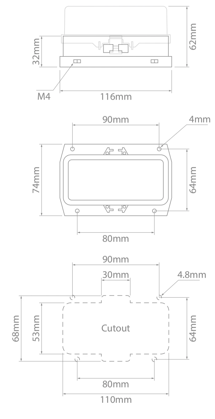 fuse box dimensions