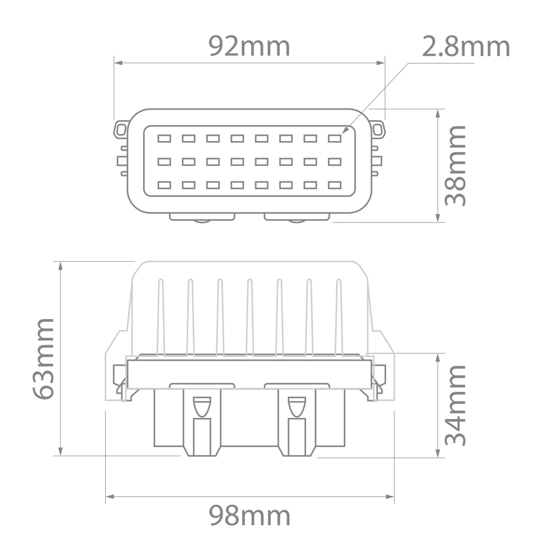 24-way sealed fuse relay box