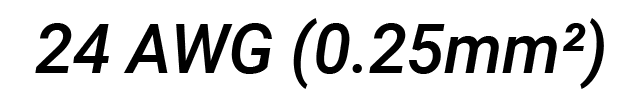 24 AWG (0.25mm²)