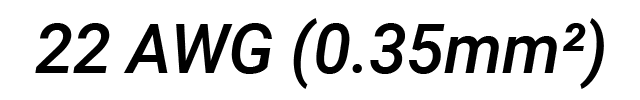 22 AWG (0.35mm²)