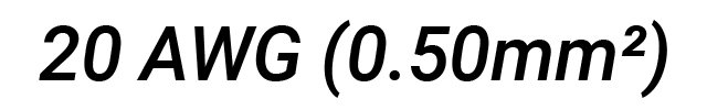 20 AWG (0.5mm²)