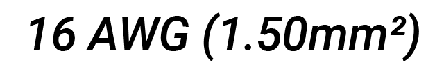 16 AWG (1.5mm²)