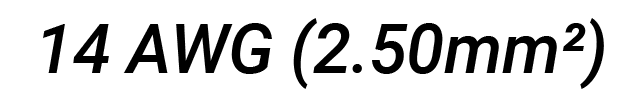 14 AWG (2.5mm²)