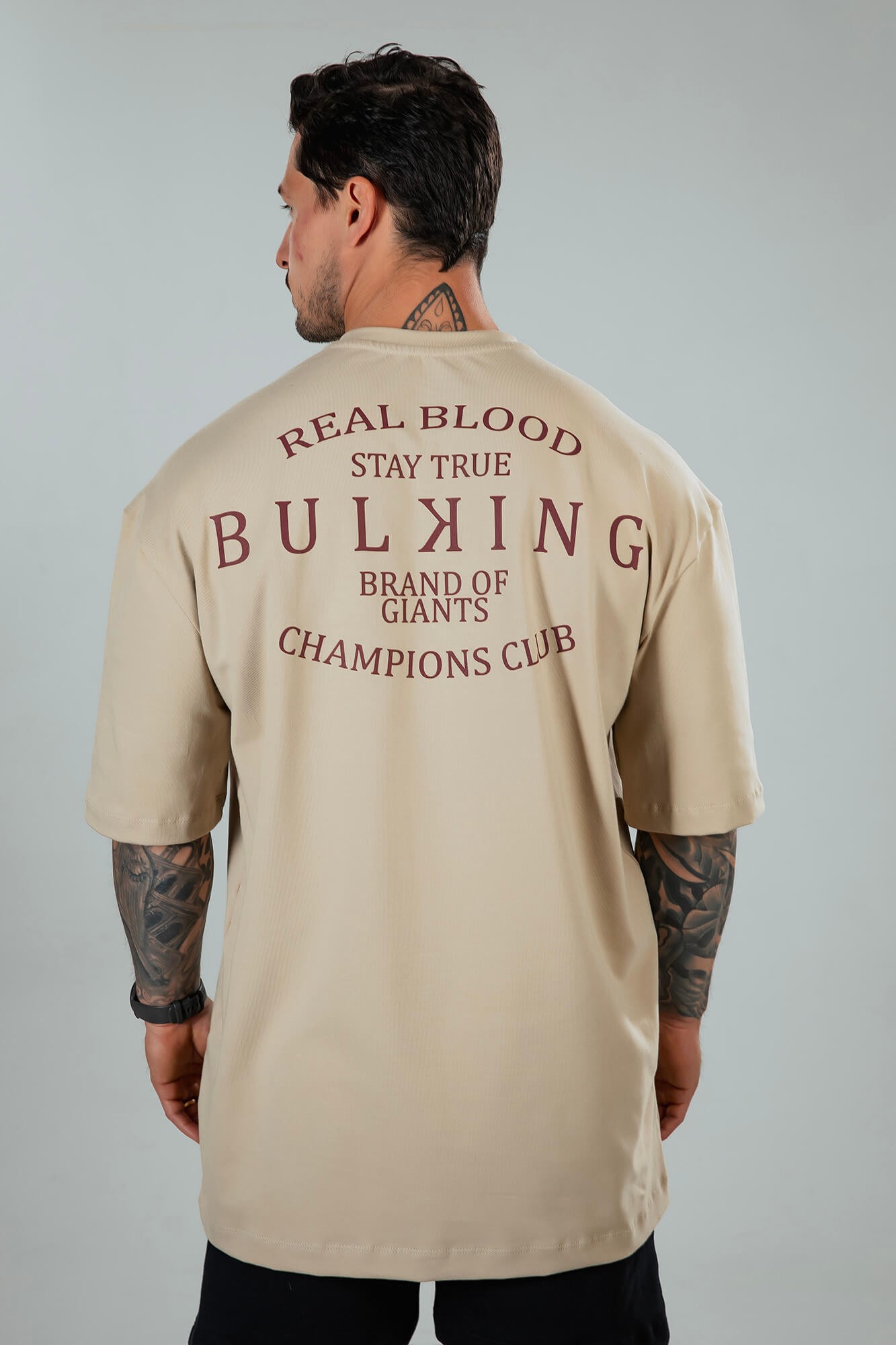 CAMISETA OVERSIZED TRUE CLUB BEGE