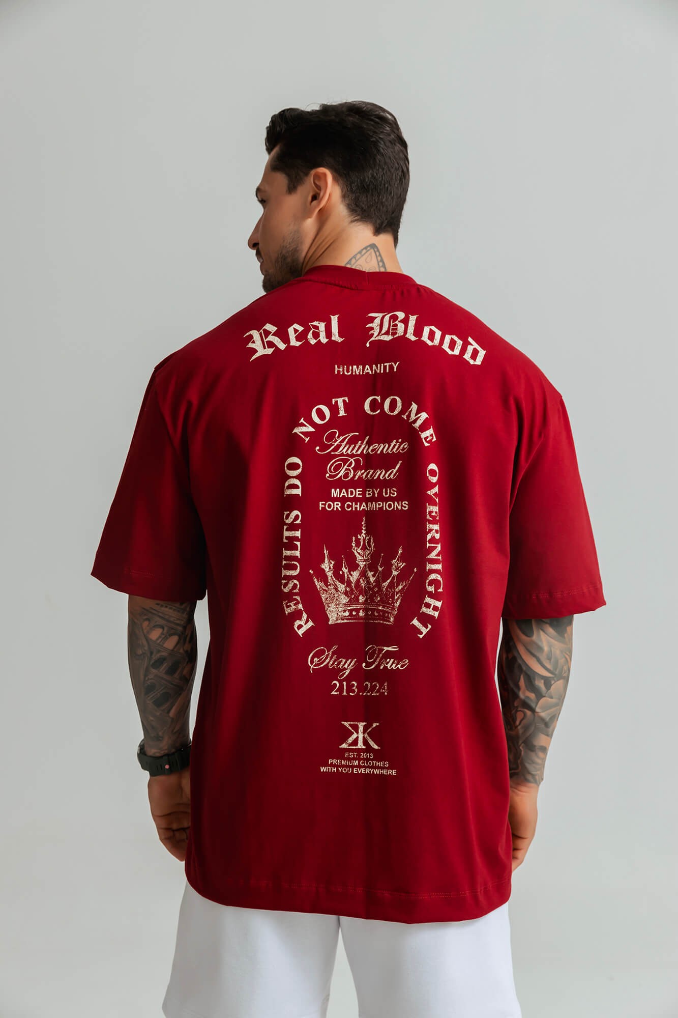 CAMISETA REAL BLOOD OVERSIZED BORDÔ