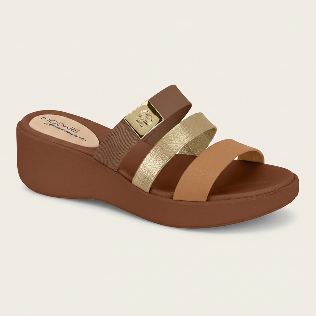 Sandalias Avellana / Camel / Dorado Modare 7227