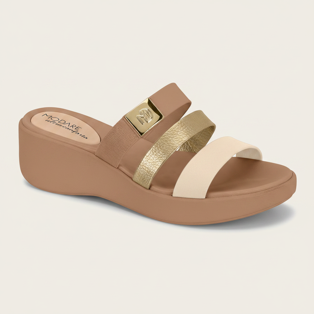 Sandalias Nude / Crema / Dorado Modare 7227