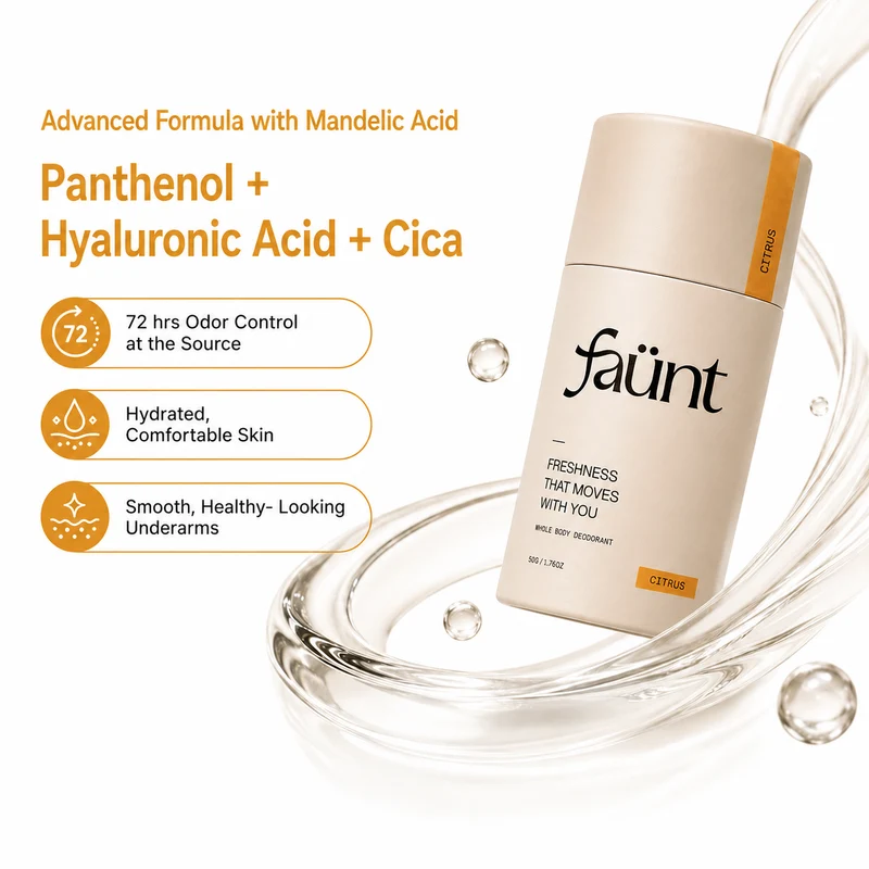 Mandelic Acid + Hyaluronic Acid 72HR Odor Defense Whole Body Stick — image 2