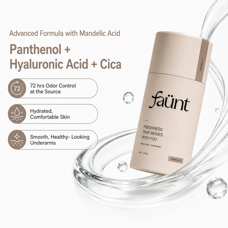 Mandelic Acid + Hyaluronic Acid 72HR Odor Defense Whole Body Stick — image 2