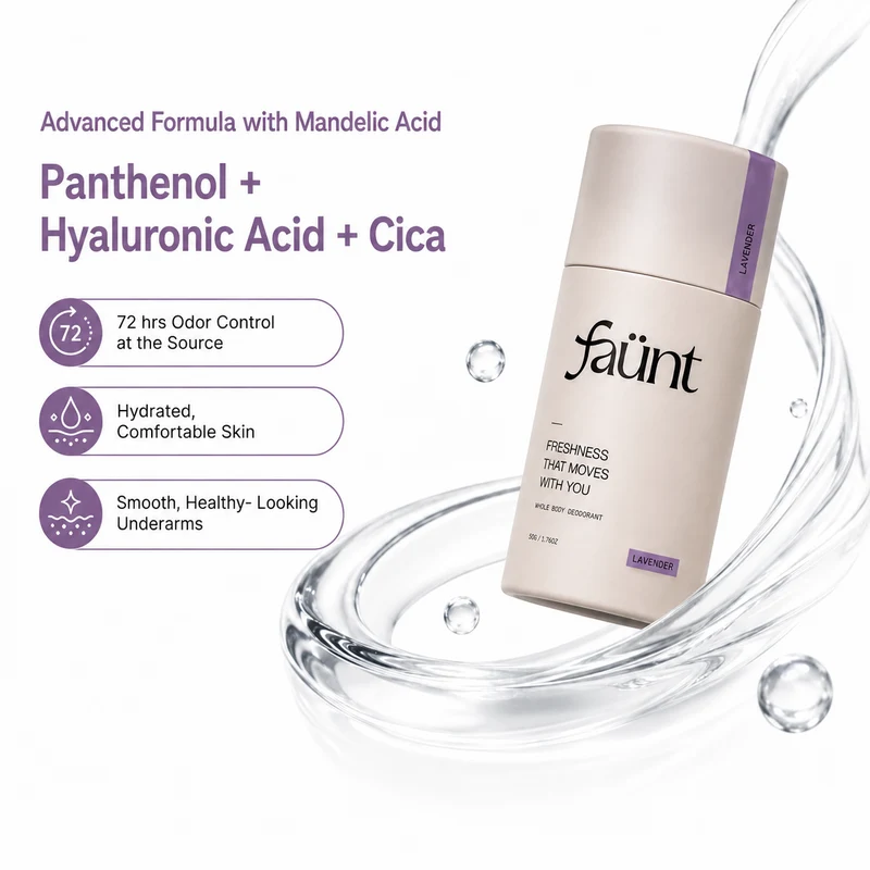 Mandelic Acid + Hyaluronic Acid 72HR Odor Defense Whole Body Stick — image 2