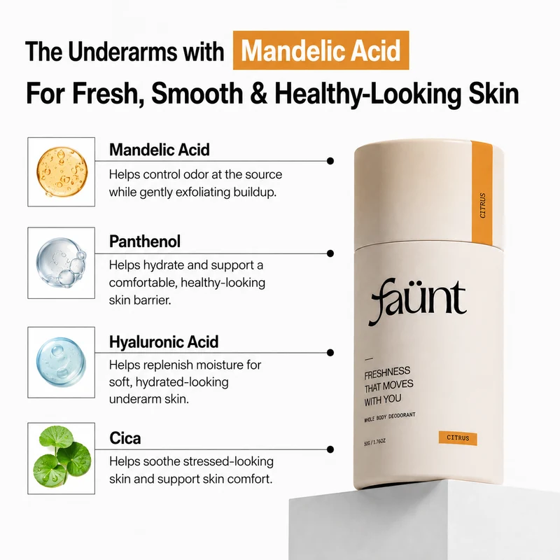 Mandelic Acid + Hyaluronic Acid 72HR Odor Defense Whole Body Stick — image 3