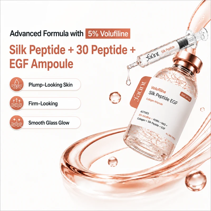 5% Volufiline EGF Silk Peptide Glass Skin Ampoule - Collagen, PDRN, NAD — image 2