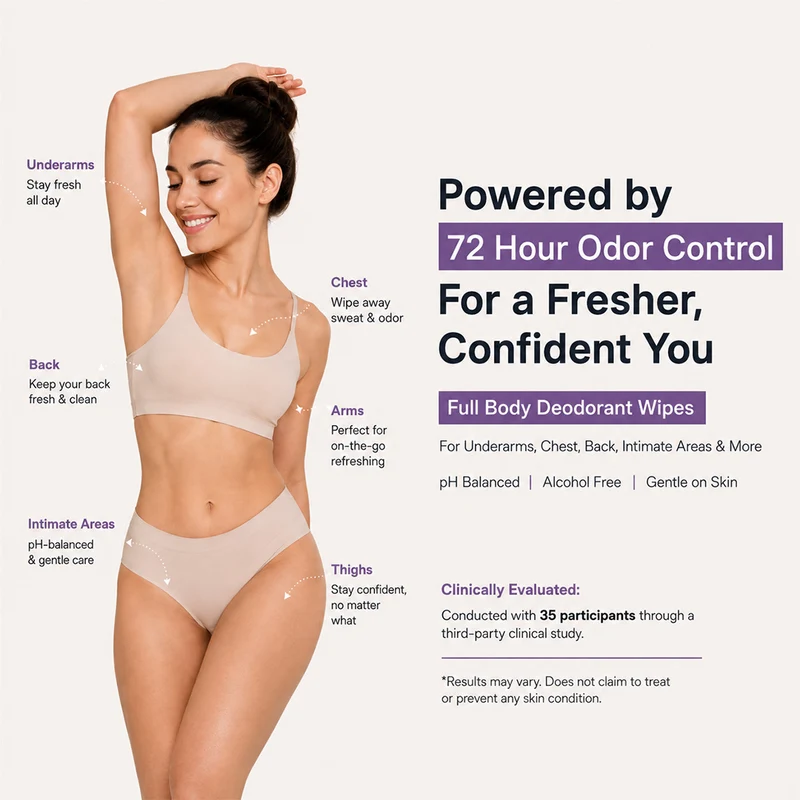 Aloe Vera + Vitamin E Fresh Odor Control On-The-Go Freshness Wipes — image 4