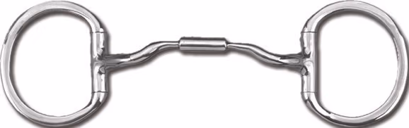 Myler Eggbutt without Hooks with Stainless Steel Low Port Comfort Snaffle MB 04